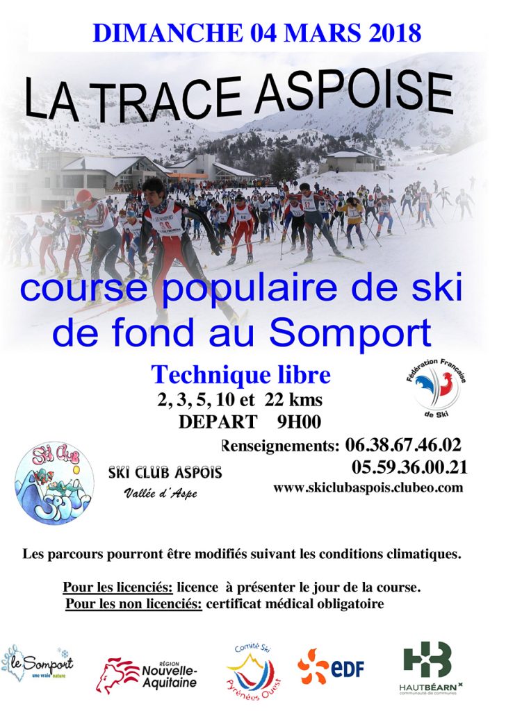 La Trace Aspoise: Carrera popular de esquí de fondo. La prueba se desarrolla en estilo libre y las distancias a completar las define la edad de cada ­categoría.