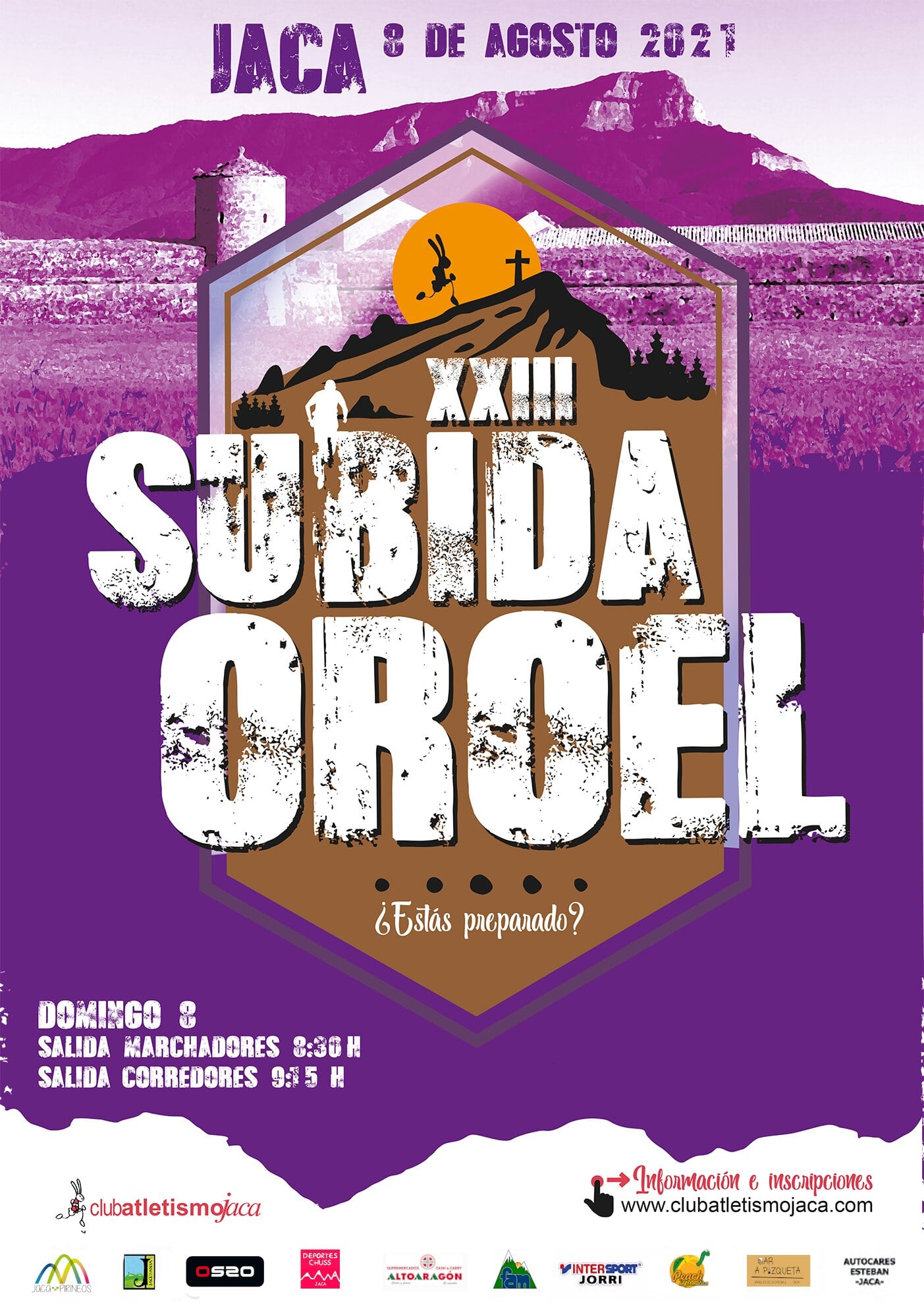 La carrera Vertical “Subida a Oroel” es un clásico de las carreras por montaña en Aragón.